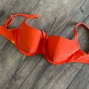 Cleo swim orange swim top adjustable straps size 32 D